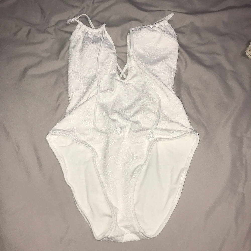 Cute strappy one piece swim suit